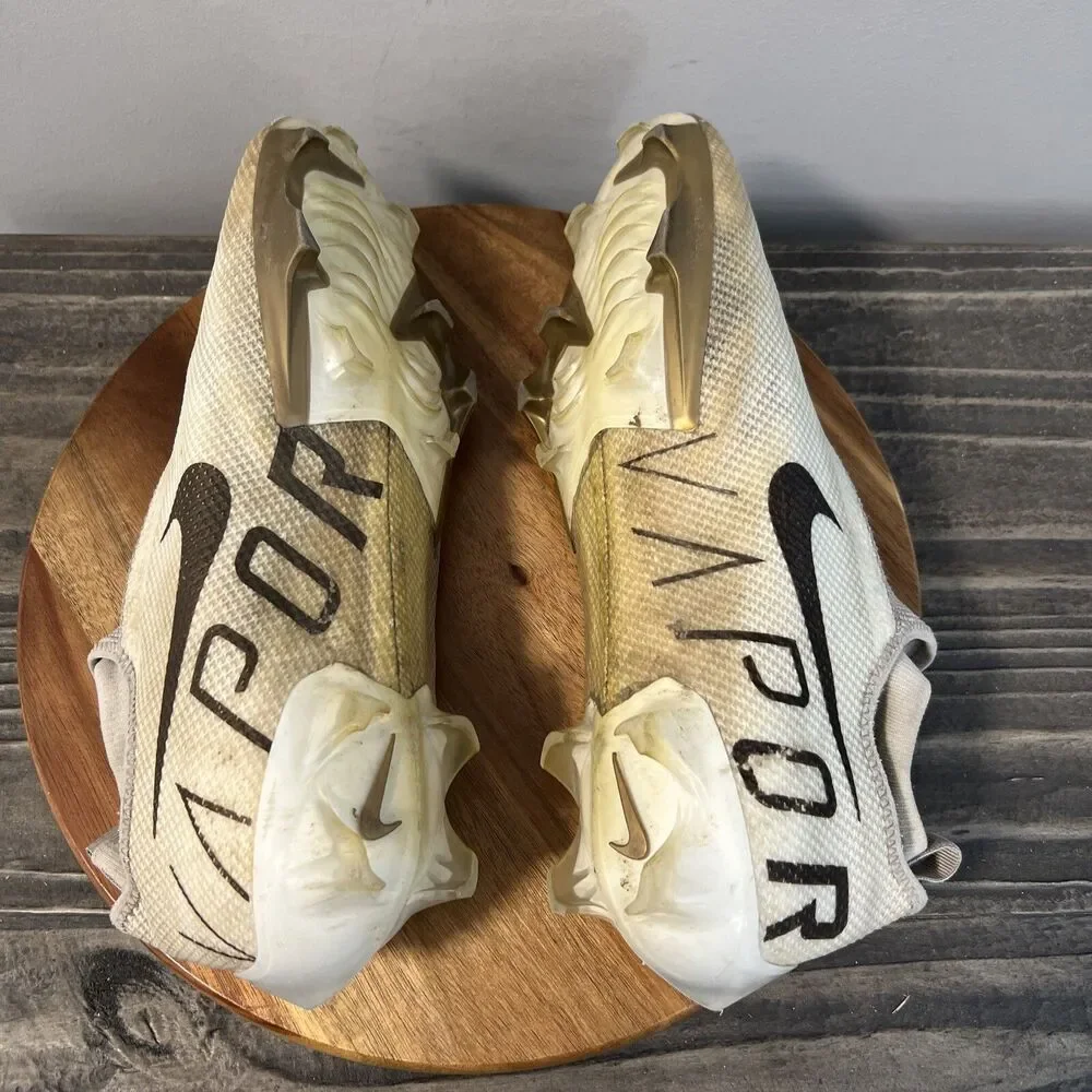 Nike Vapor Edge Pro 360 Mens Size 12 Sneakers White/Gold Football AO8277-111